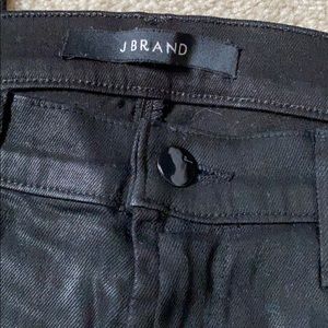 Jbrand 28 mid rise black sheen skinny jean